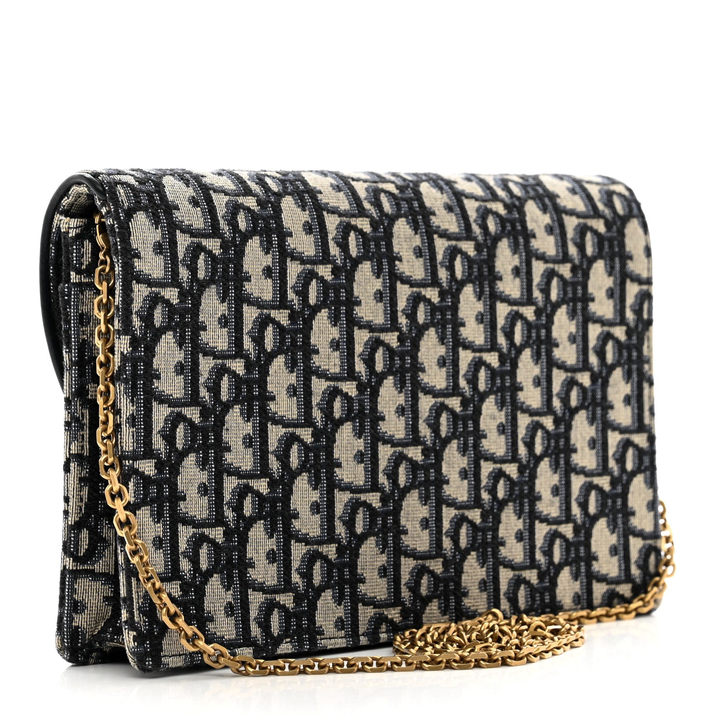 Oblique Saddle Chain Pouch Blue