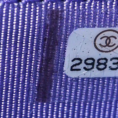 Chanel Caviar Quilted Flap Card Holder Wallet Purple 8 of 11