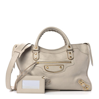 Balenciaga Chevre Gold Hardware Metallic Edge City Beige Praline 1 of 11