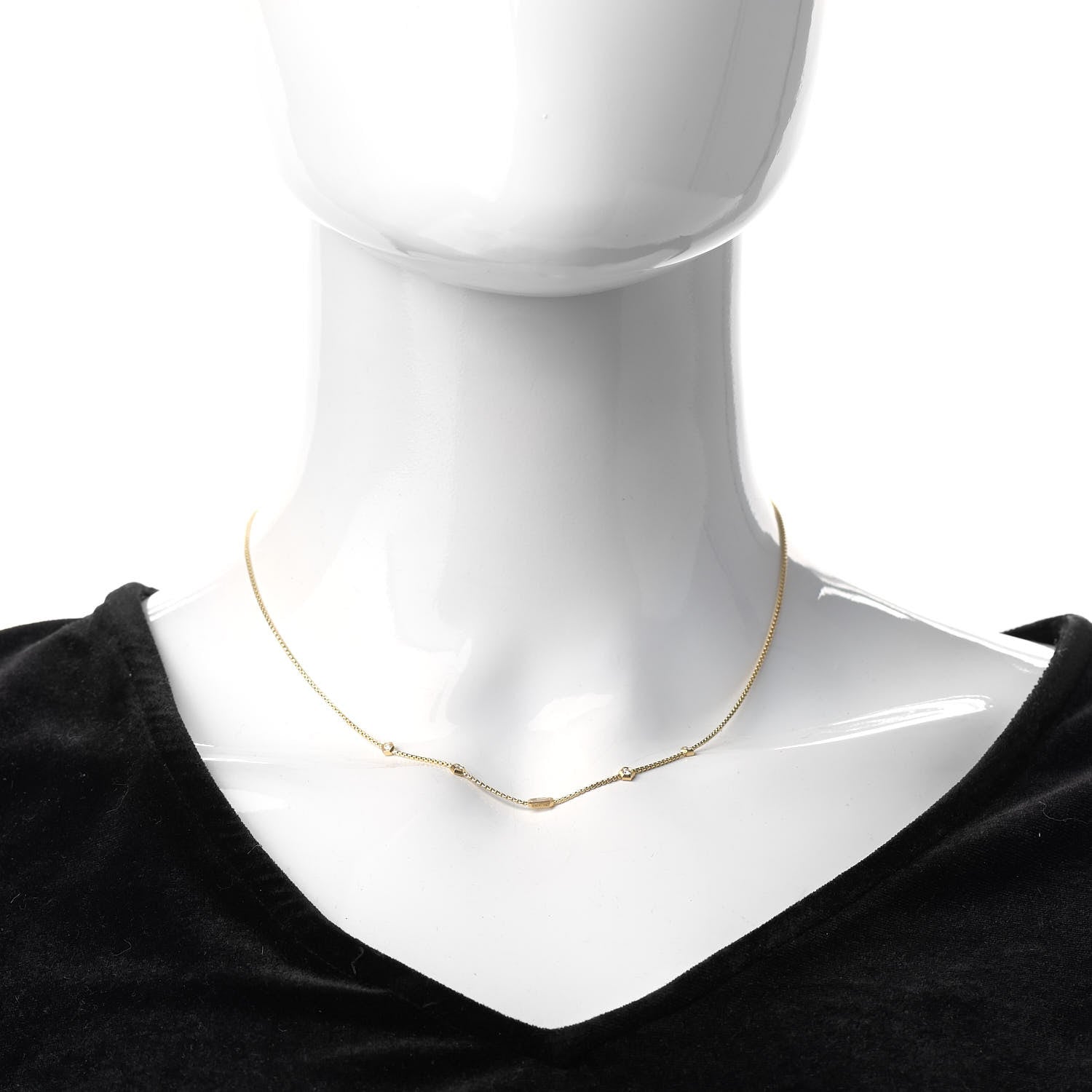 David Yurman 18K Yellow Gold Diamond Novella Necklace 2 of 5