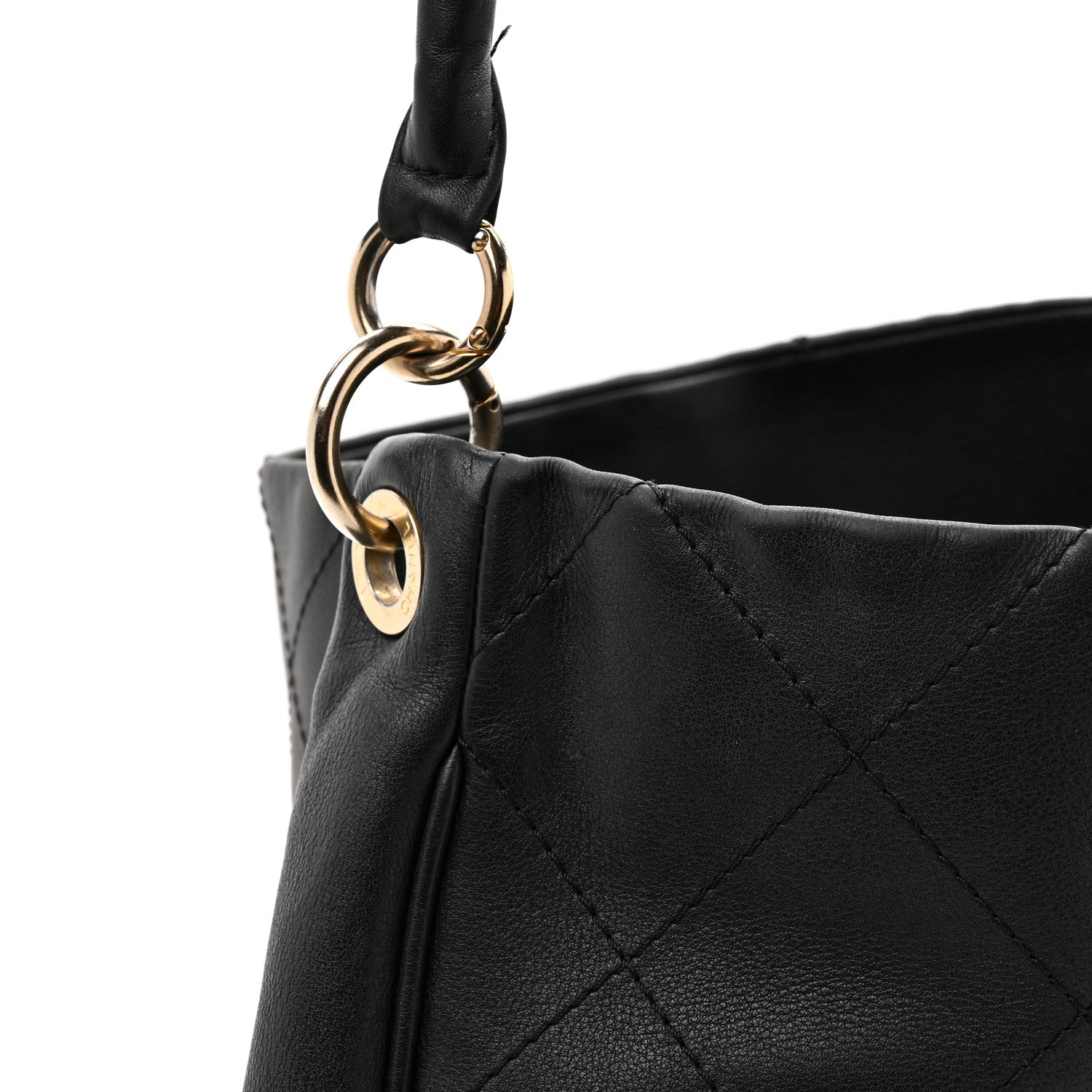 Chanel Calfskin Stitched Hobo Black 12 of 13