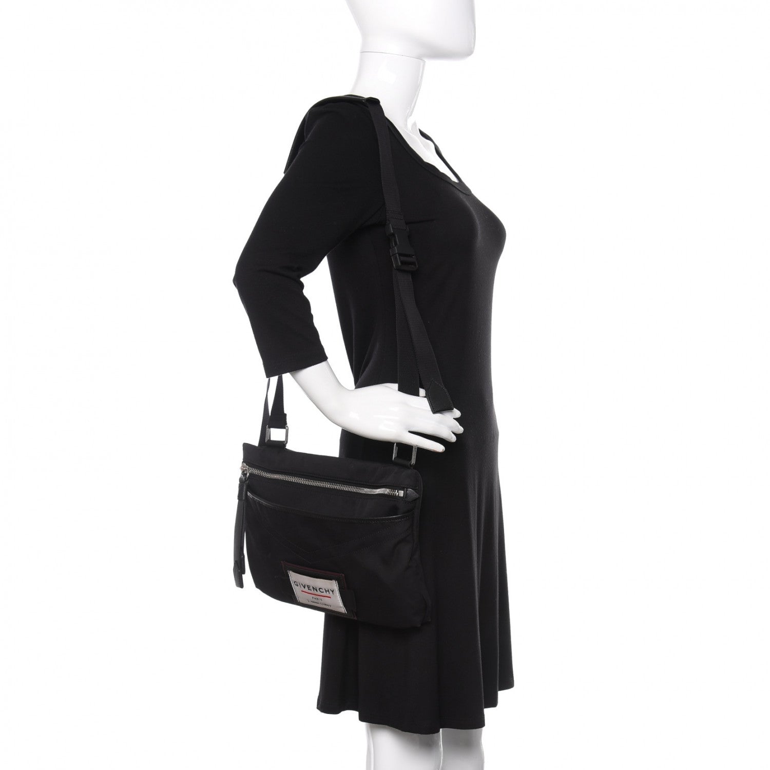 Givenchy Nylon Downtown Flat Messenger Black 2 of 9