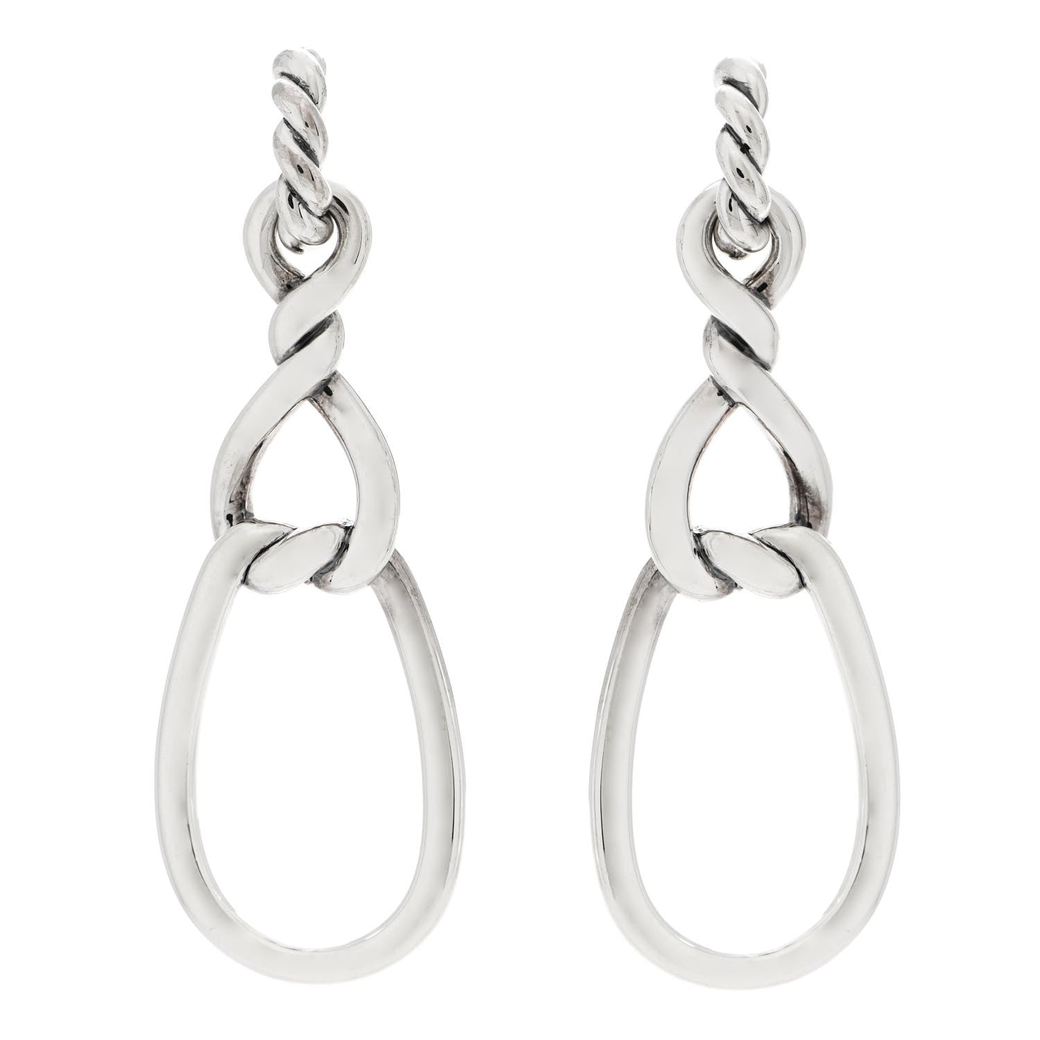 David Yurman Sterling Silver Continuance Triple Drop Earrings 1 of 6
