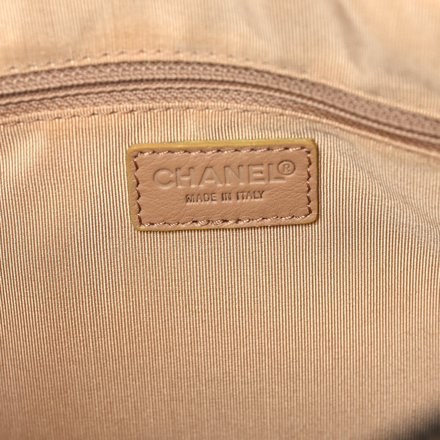Chanel Calfskin Wild Stitch Top Handle Bag Beige 6 of 11
