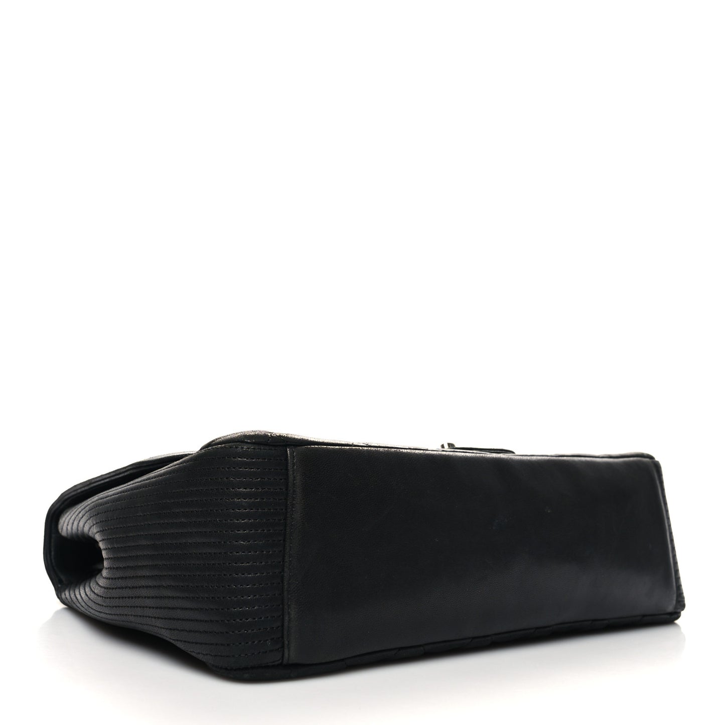 Lambskin Quilted Large Coco Rider Flap Black