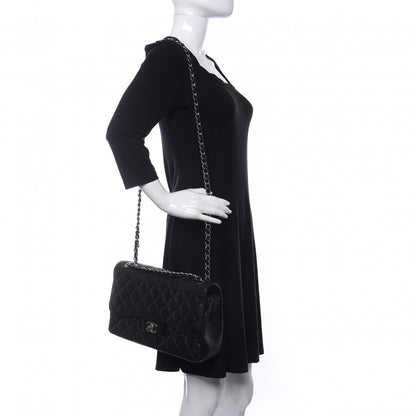 Chanel Caviar Quilted Jumbo Double Flap Black 2 of 14
