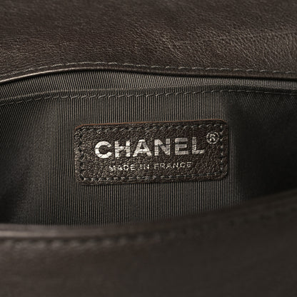 Chanel Metallic Calfskin Quilted Medium Boy Flap Pewter 6 of 10