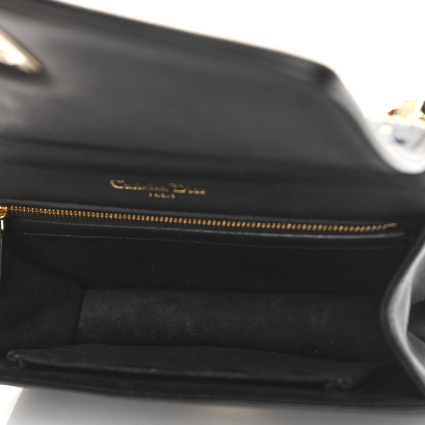 Lambskin Floral Embroidered Diorama Flap Bag Black Multicolor