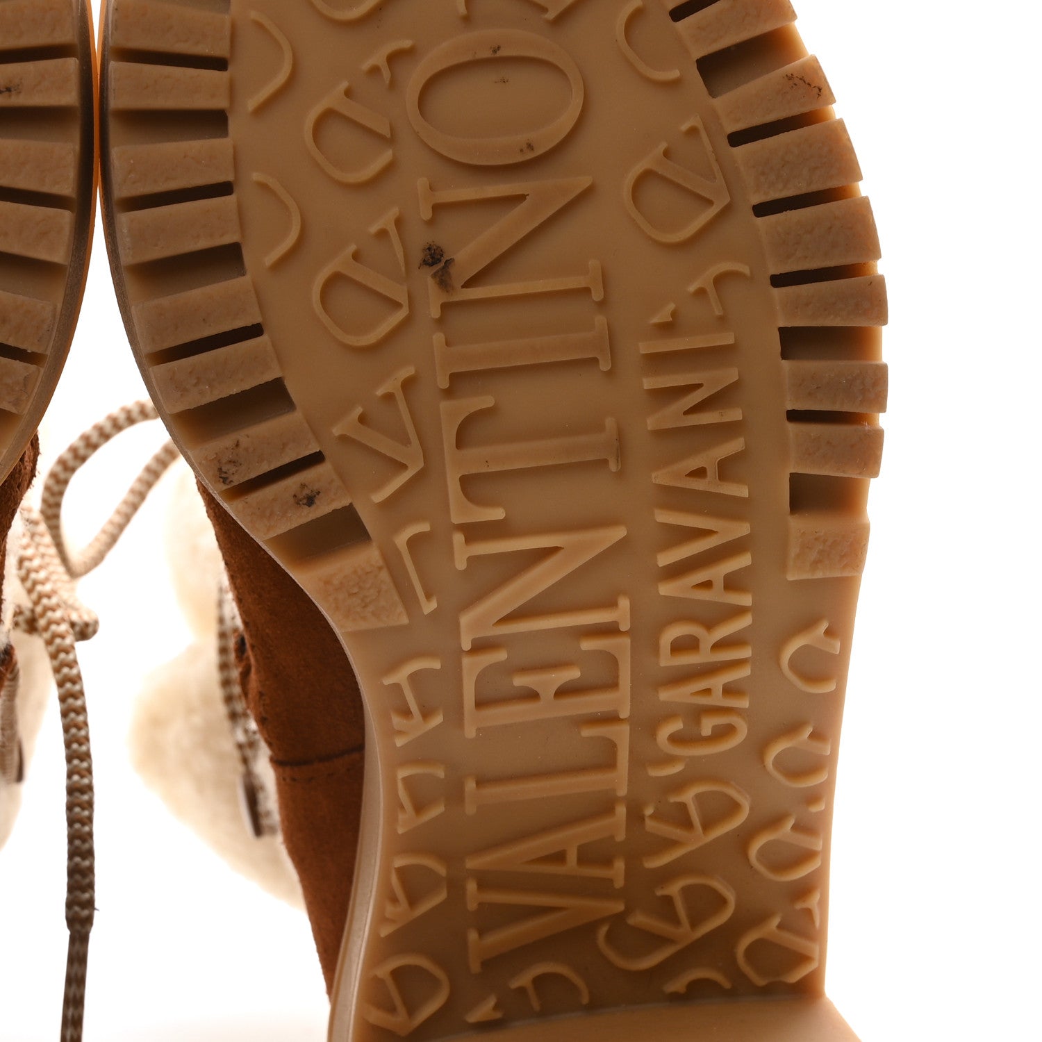 Valentino Garavani Suede Shearling Vlogo Trekkgirl Ankle Boots 36 Selleria 7 of 8