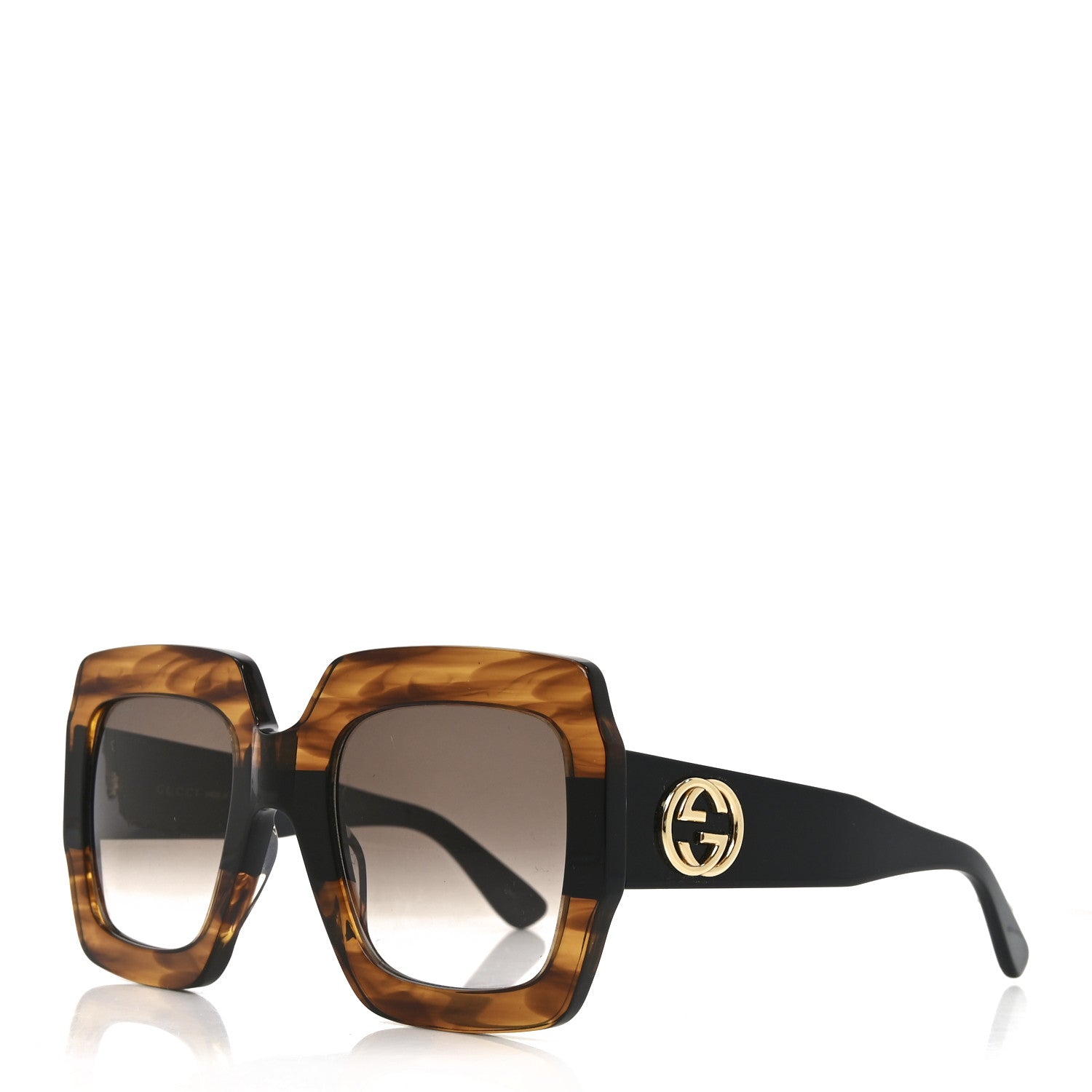 Gucci Square Frame GG0178S Sunglasses Havana 1 of 6