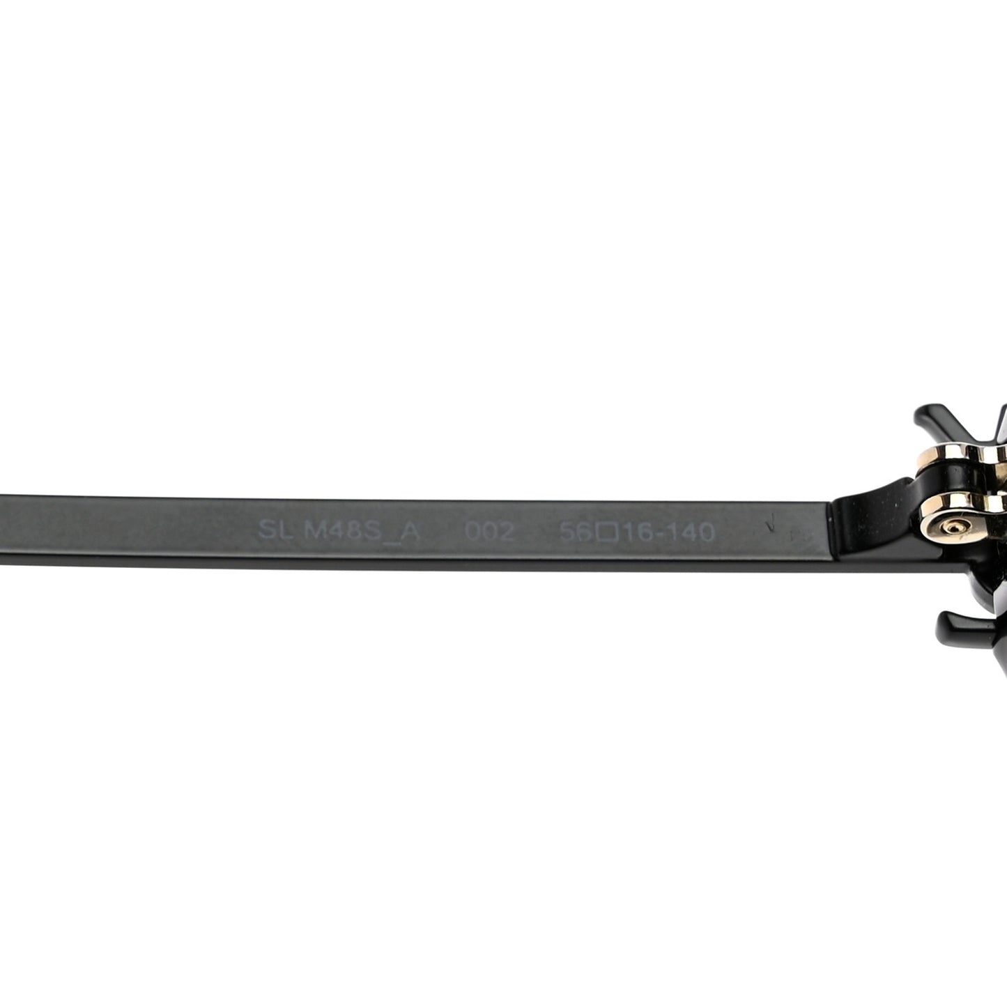 Square Acetate Metal SLM48S Sunglasses Black