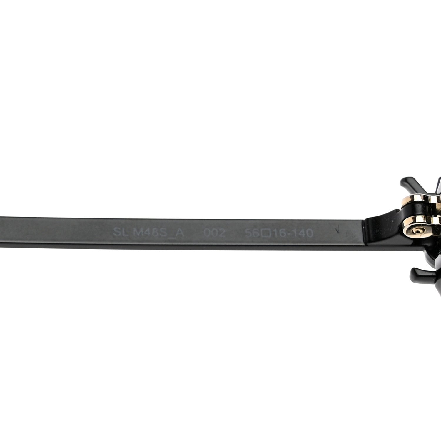 Saint Laurent Square Acetate Metal SLM48S Sunglasses Black 7 of 8