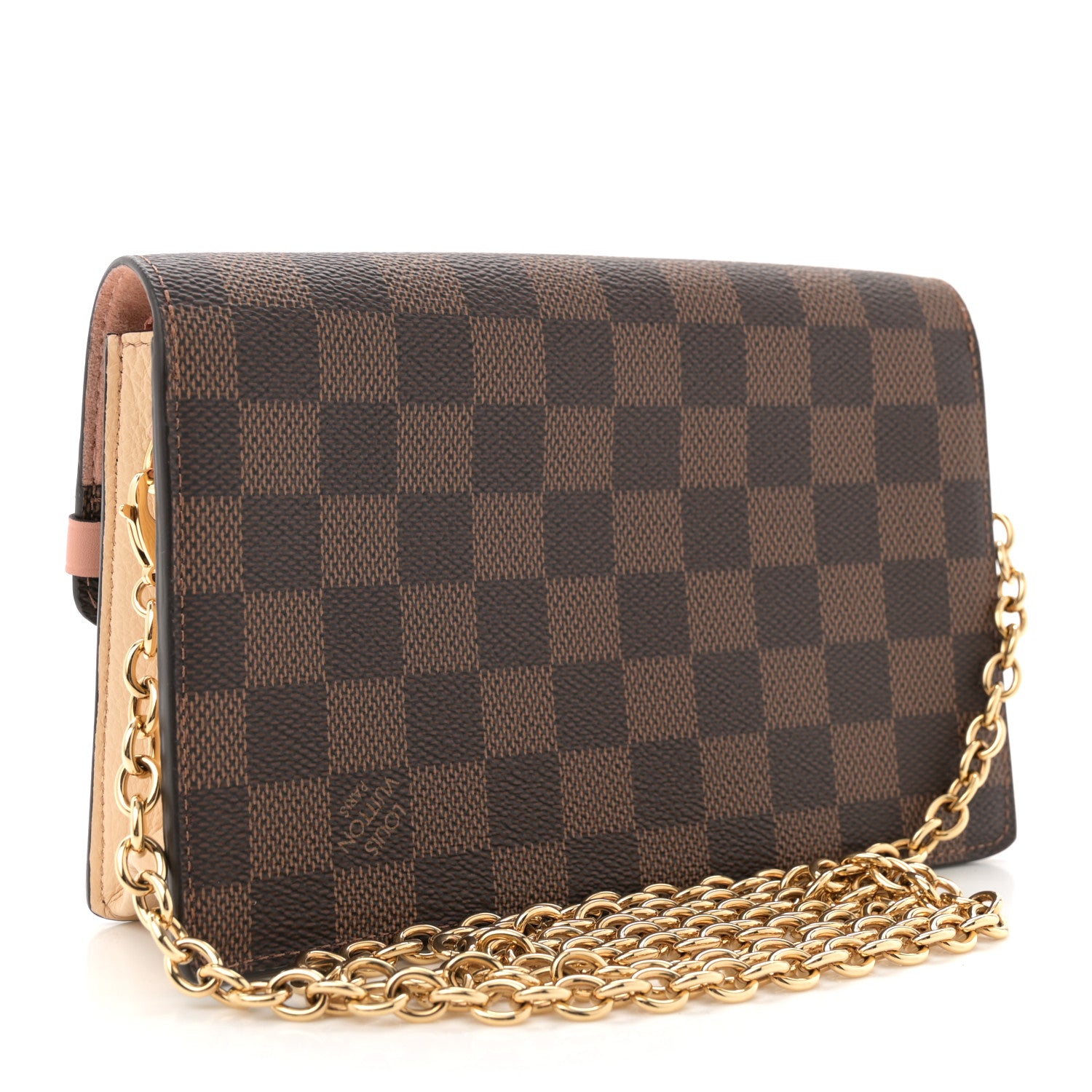 Louis Vuitton Damier Ebene Vavin Chain Wallet Creme 3 of 10