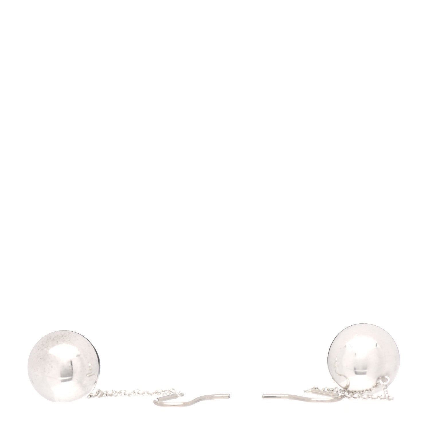 Tiffany Sterling Silver 14mm HardWear Ball Hook Earrings 3 of 4
