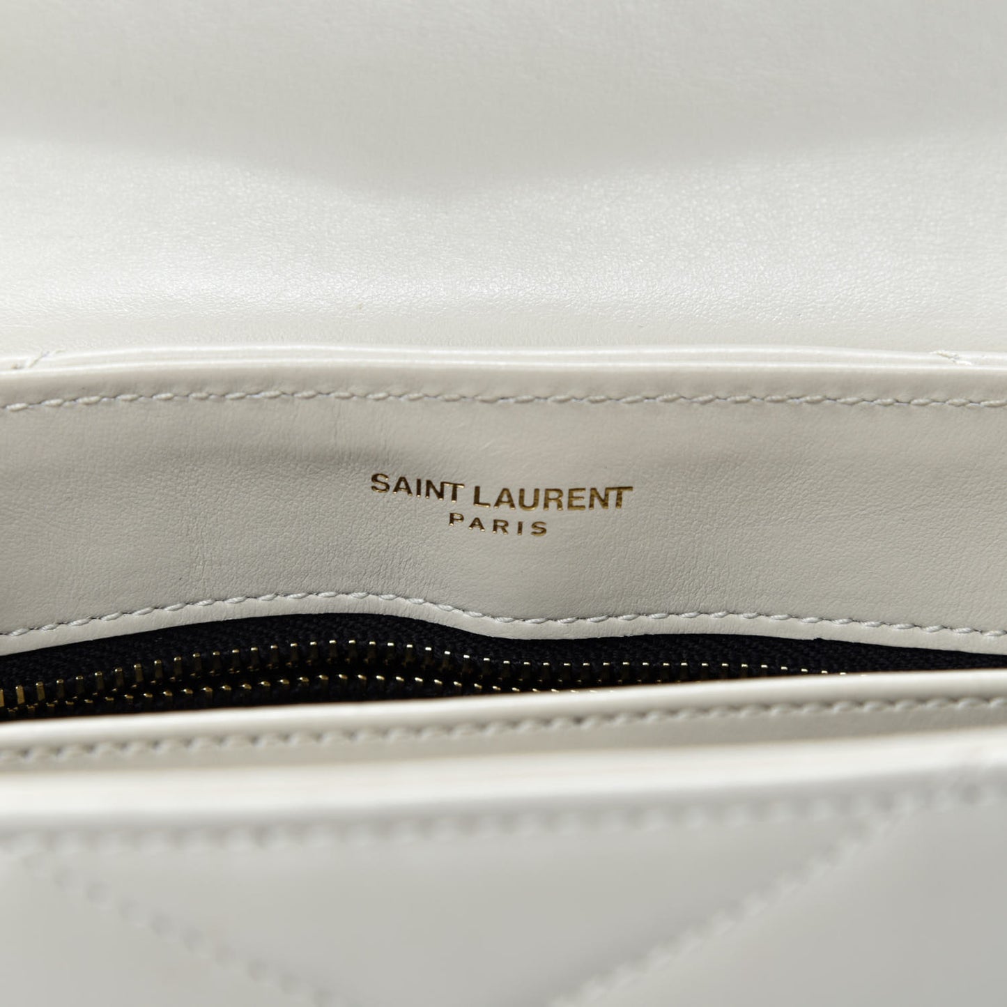 Calfskin Y Quilted Monogram Toy Loulou Crossbody Bag Blanc Vintage