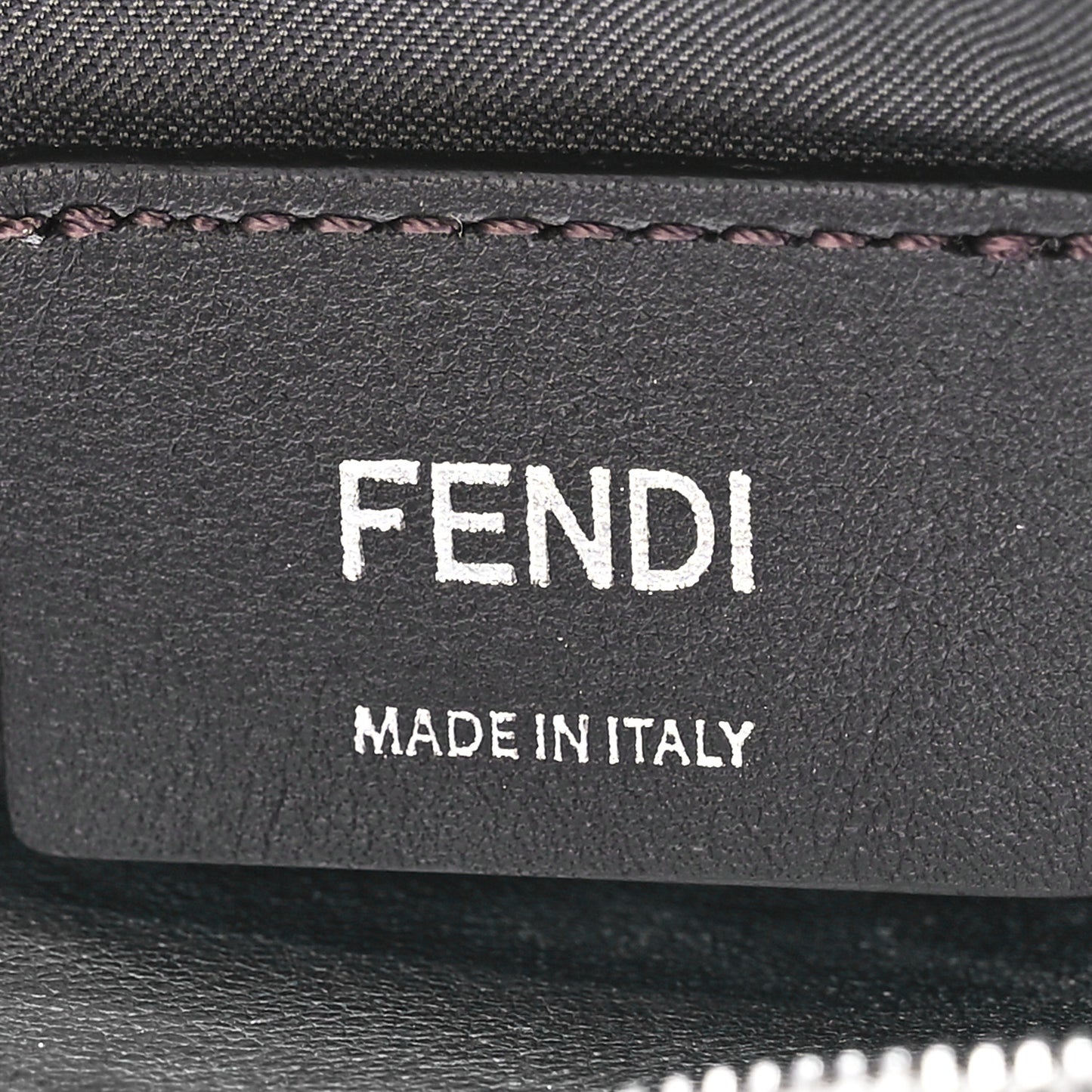 Vitello Soft Catalan Mirror F is Fendi Bi-Color FF 1974 Embossed Medium Envelope Wallet On Chain Maya Black Argento