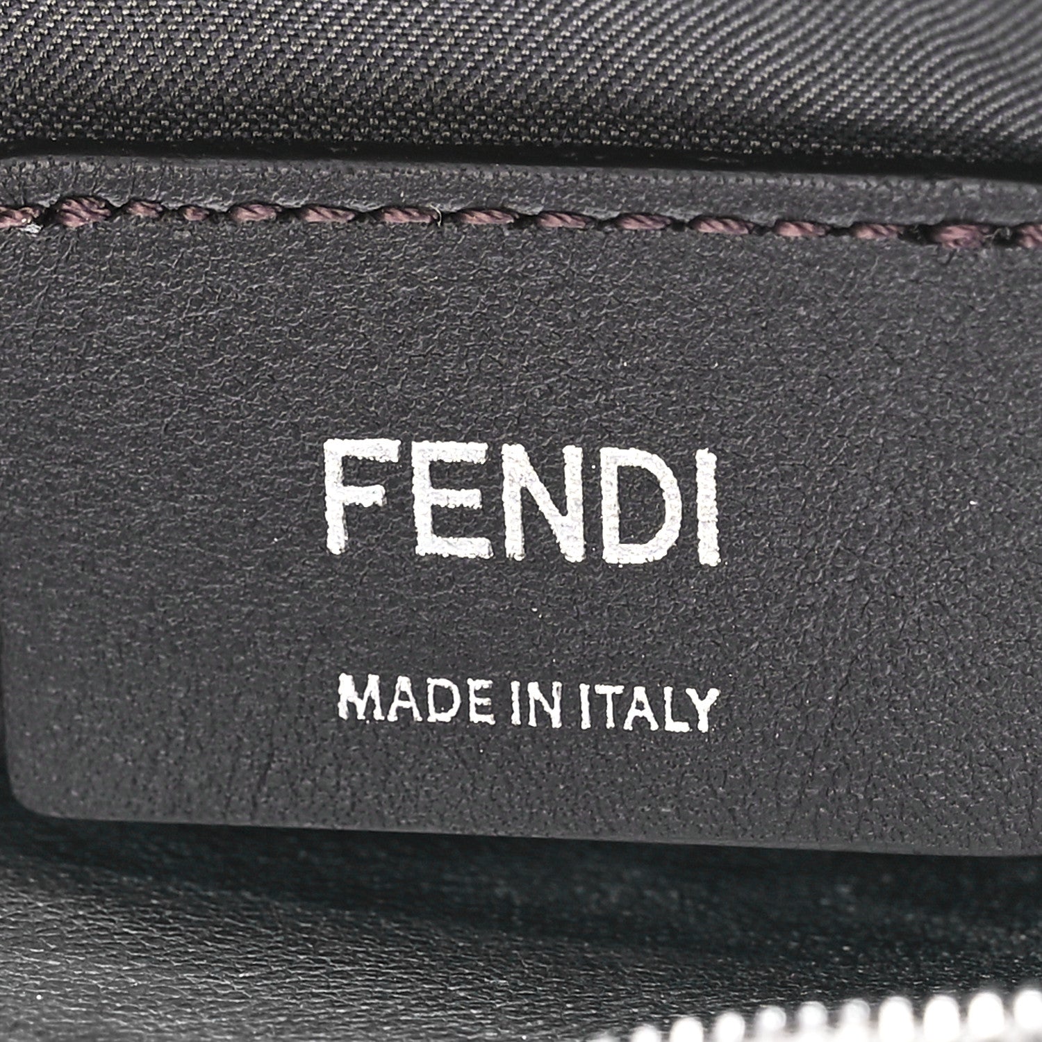 Fendi Vitello Soft Catalan Mirror F is Fendi Bi-Color FF 1974 Embossed Medium Envelope Wallet On Chain Maya Black Argento 7 of 12