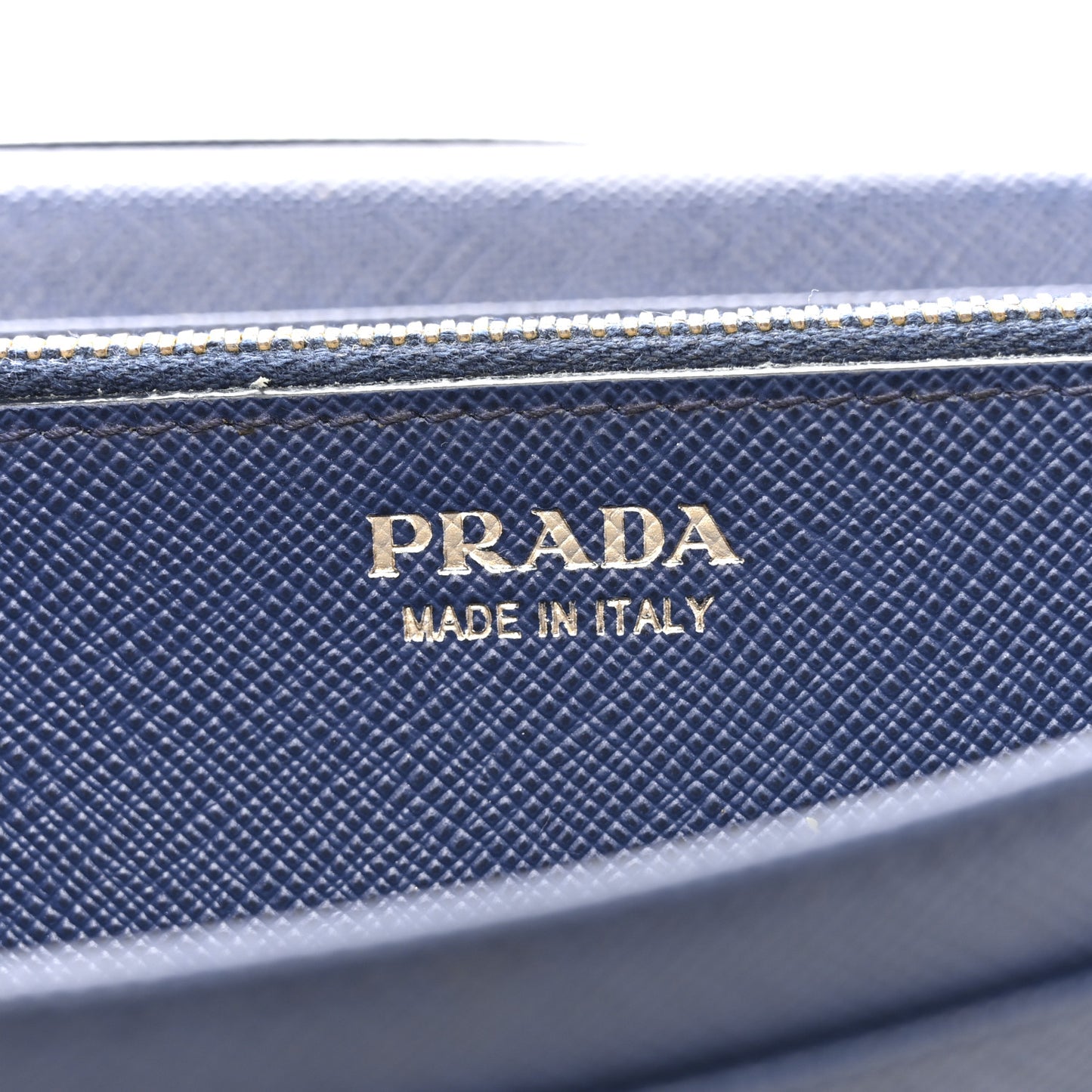 Saffiano Metal Bar Continental Flap Wallet Bluette