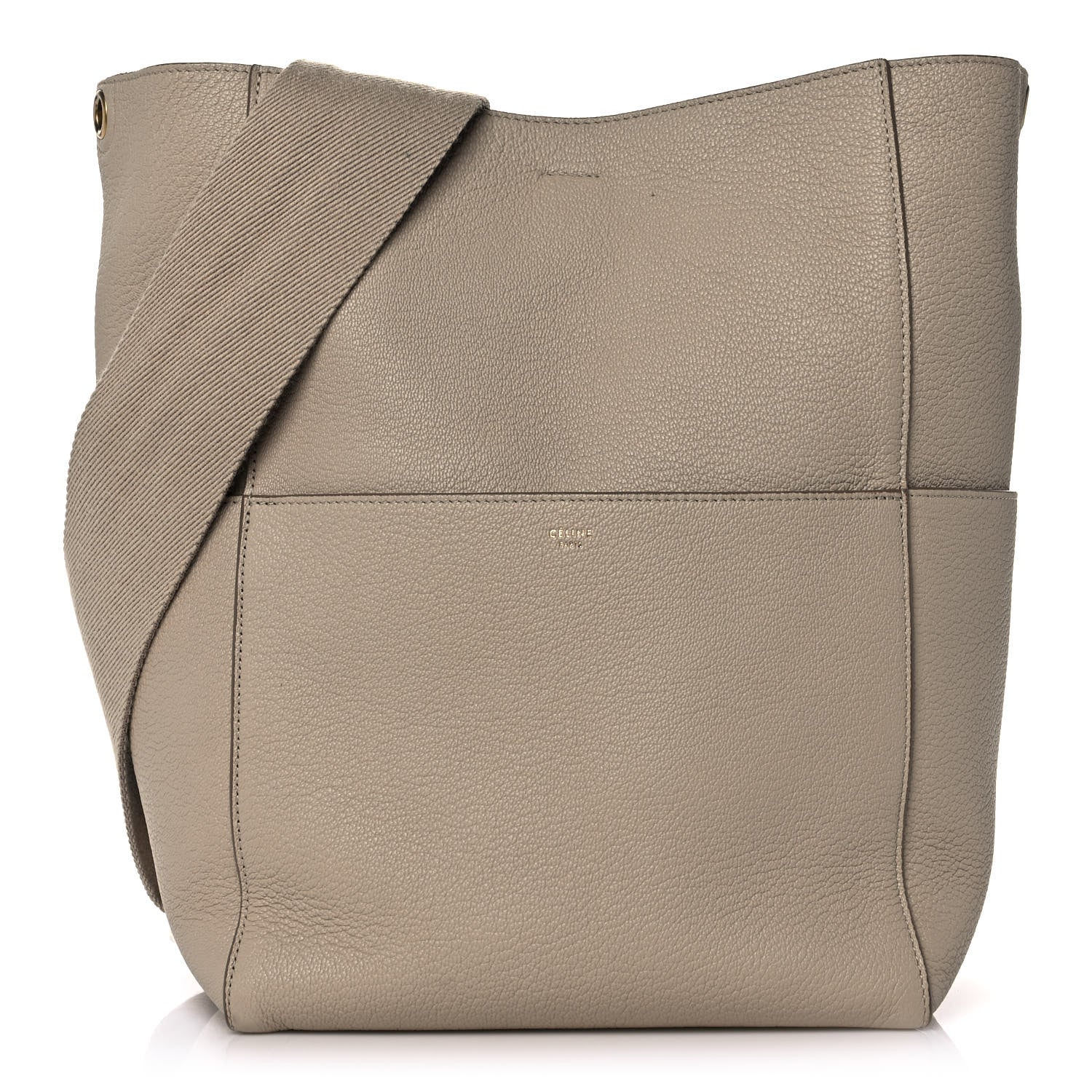 Celine Natural Calfskin Seau Sangle Bucket Bag Dune 1 of 9