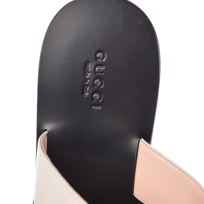 Gucci Calfskin GG Marmont Thong Sandals 38.5 Mystic White 7 of 8