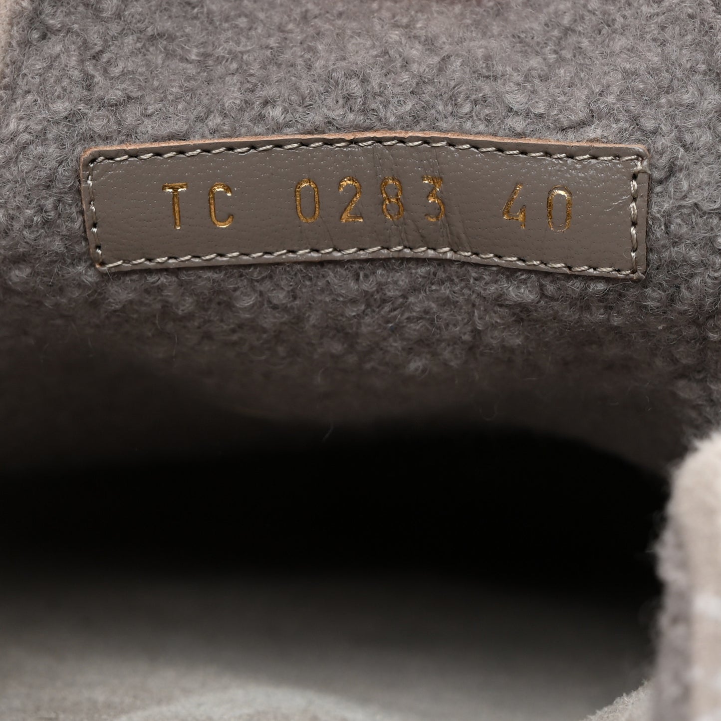 Monogram Wool Womens Cosy Flat Comfort Clog Mules 40 Light Grey