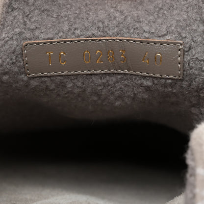 Louis Vuitton Monogram Wool Womens Cosy Flat Comfort Clog Mules 40 Light Grey 7 of 9