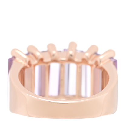 Suzanne Kalan 18K Rose Gold Amethyst Baguette Half Band Ring 51 5.75 3 of 4