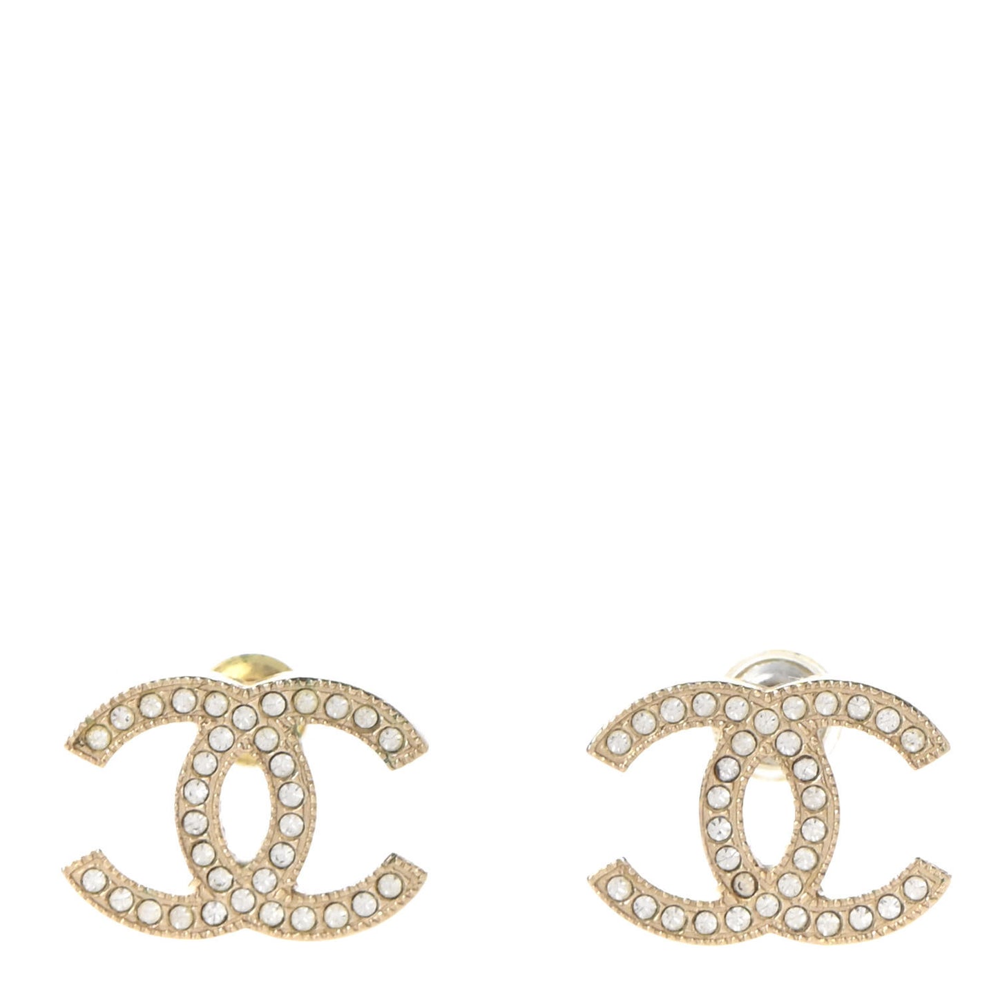 Crystal CC Earrings Gold
