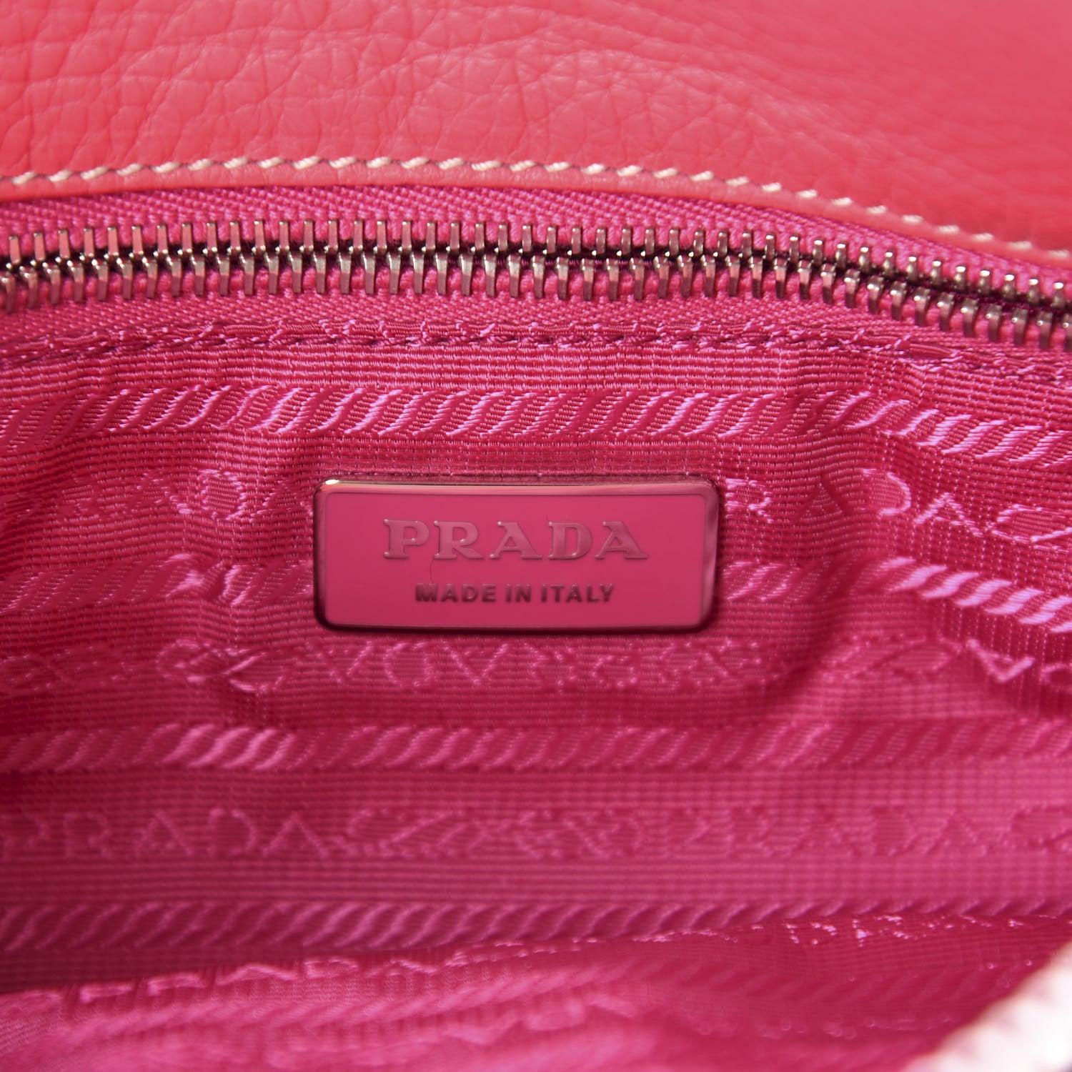 Prada Nylon Vitello Daino Hobo Fuxia 8 of 10