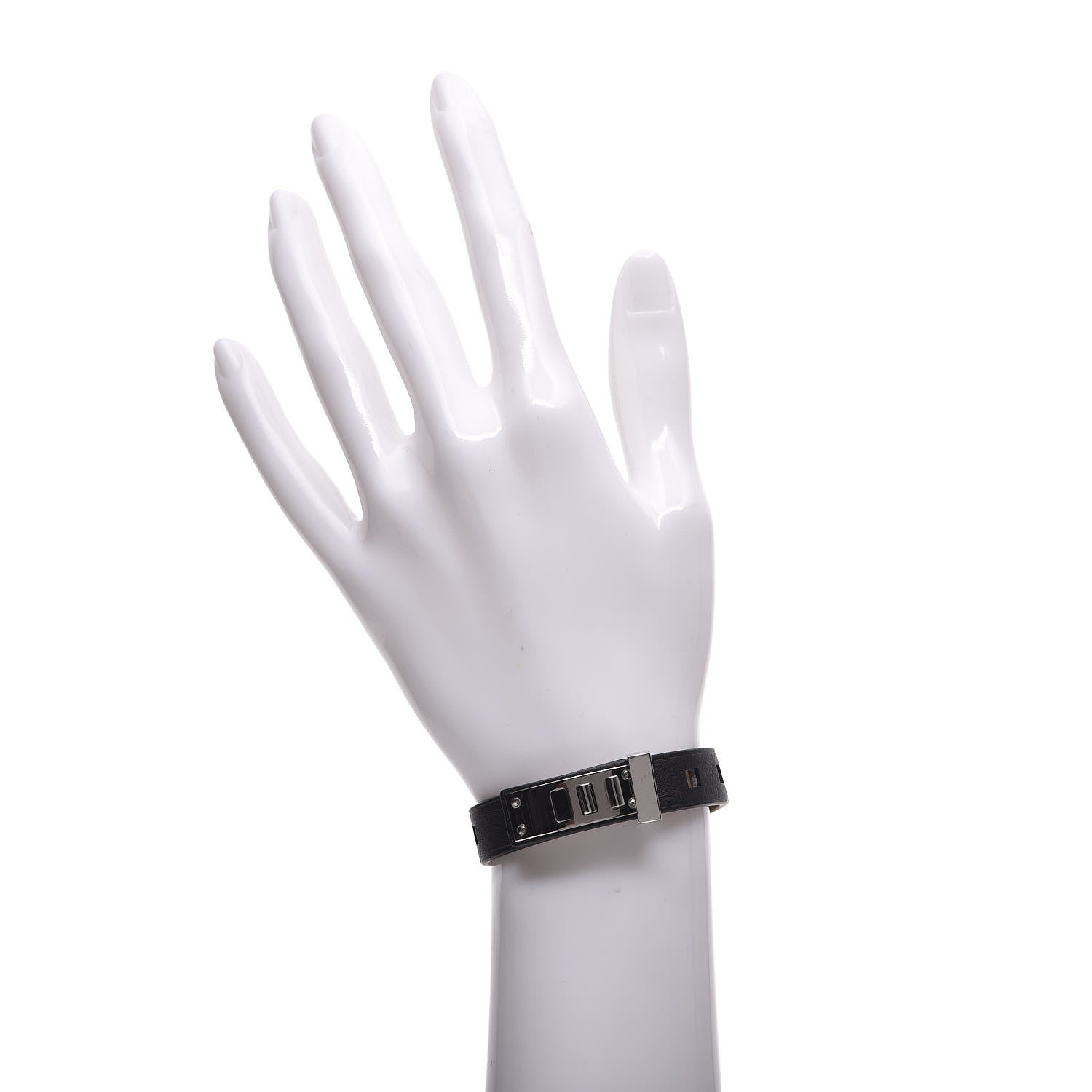 Hermes Swift Mini Dog Clous Ronds Bracelet T3 Black 2 of 7