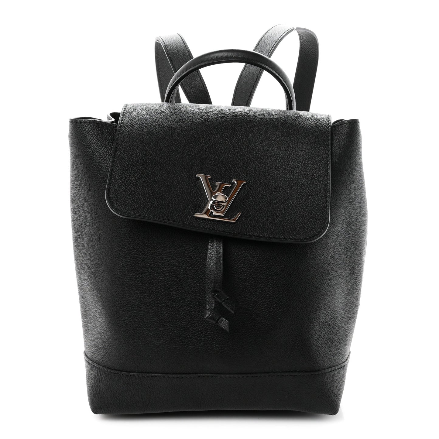 Calfskin Lockme Backpack Black