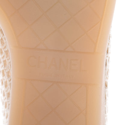 Chanel Mesh Lambskin Low Top Sneakers 40 Beige 6 of 6