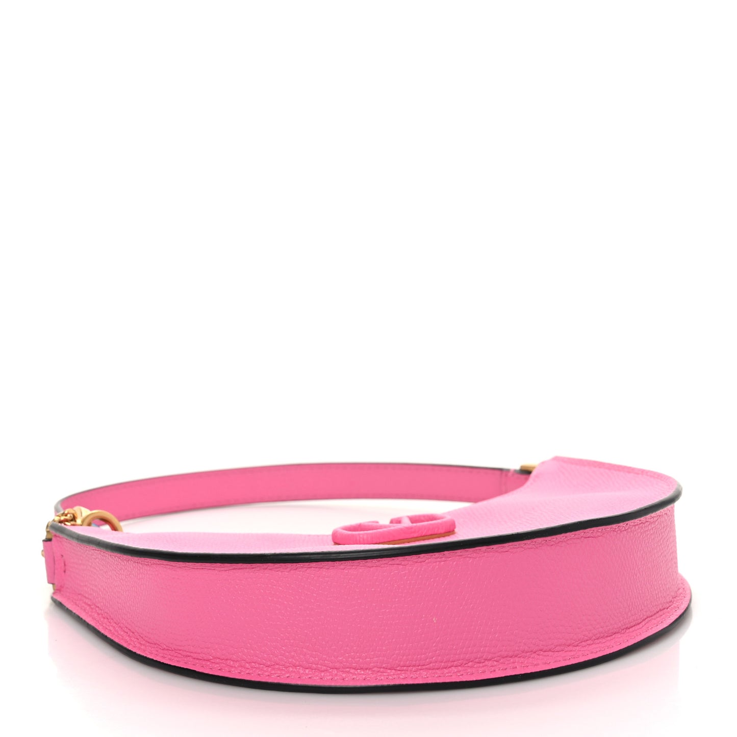 Grainy Calfskin Mini Vlogo Hobo Bag Feminine Pink