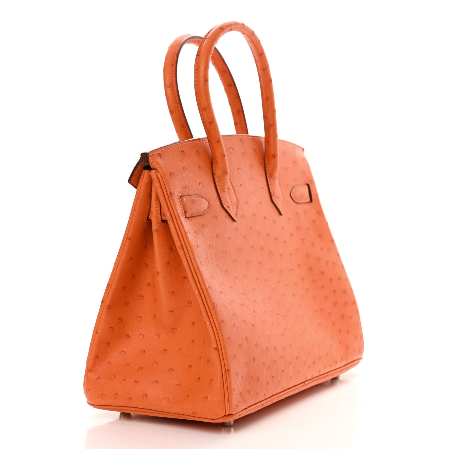 Hermes Ostrich Birkin 30 Orange 3 of 16