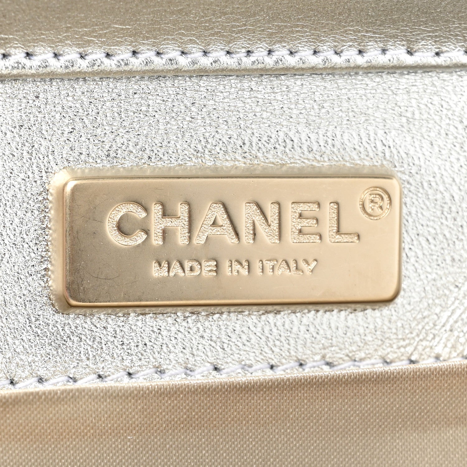 Chanel Metallic Lambskin Sac Pochette Argent 6 of 12