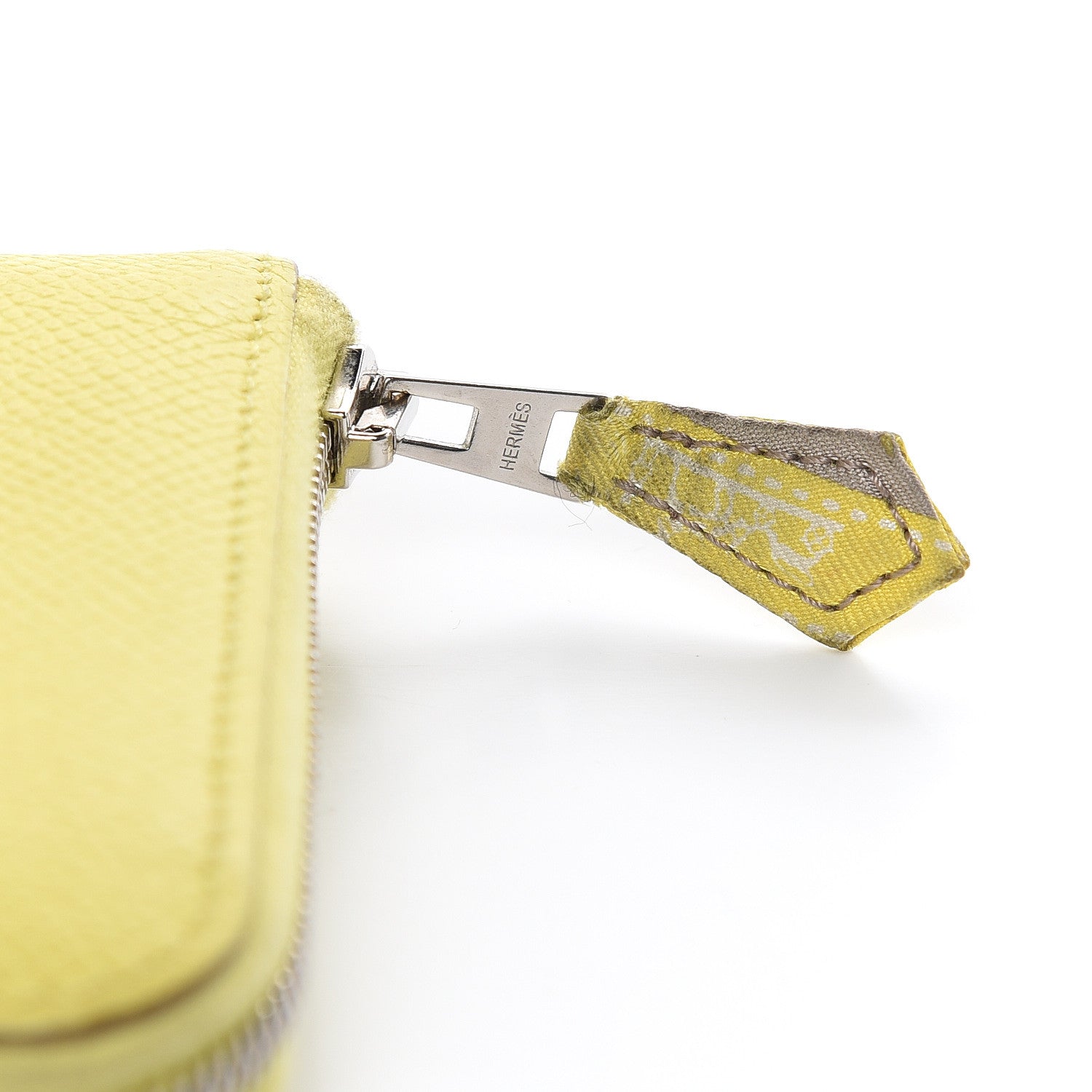 Hermes Epsom Silk'in Compact Wallet Soufre 10 of 10