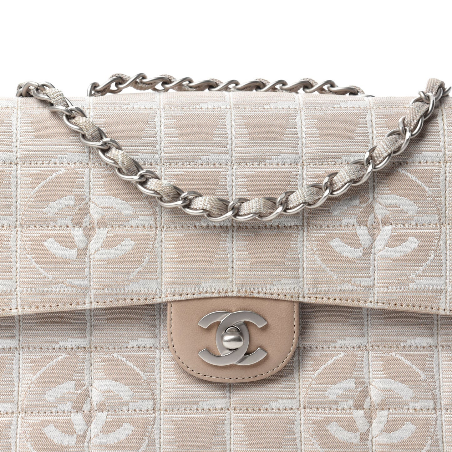 Nylon Medium Travel Flap Light Beige