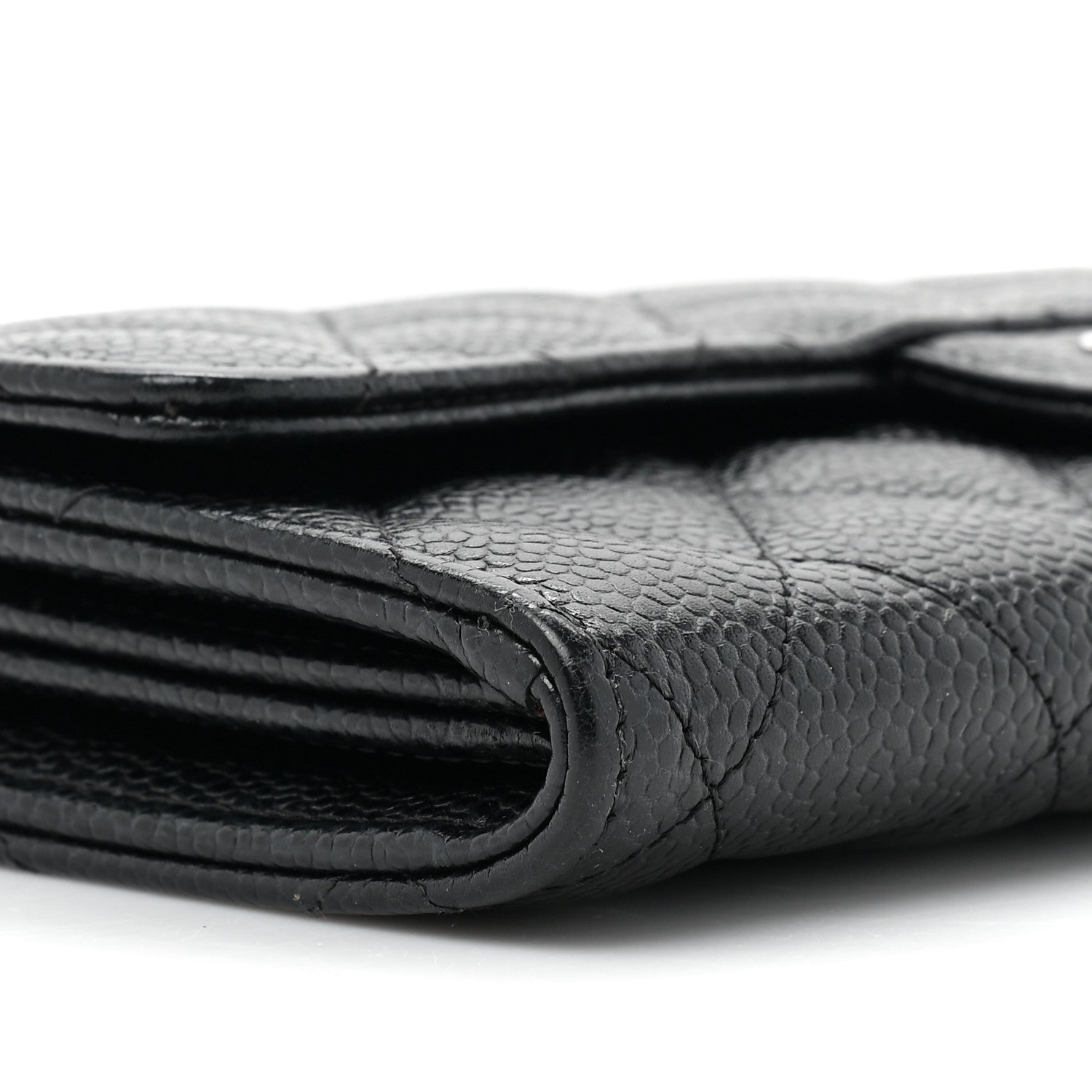 Chanel Caviar Quilted Large Gusset Flap Wallet Black 13 of 16