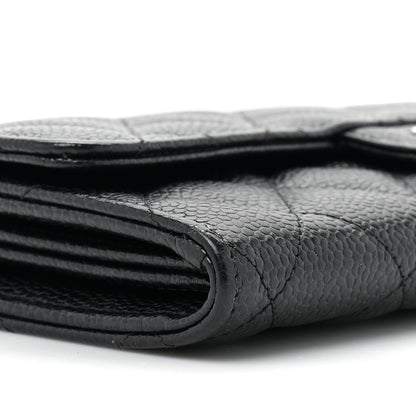 Chanel Caviar Quilted Large Gusset Flap Wallet Black 13 of 16