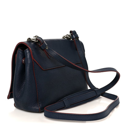 Louis Vuitton Calfskin Lockme II Chain Bag BB Marine Rouge 3 of 10