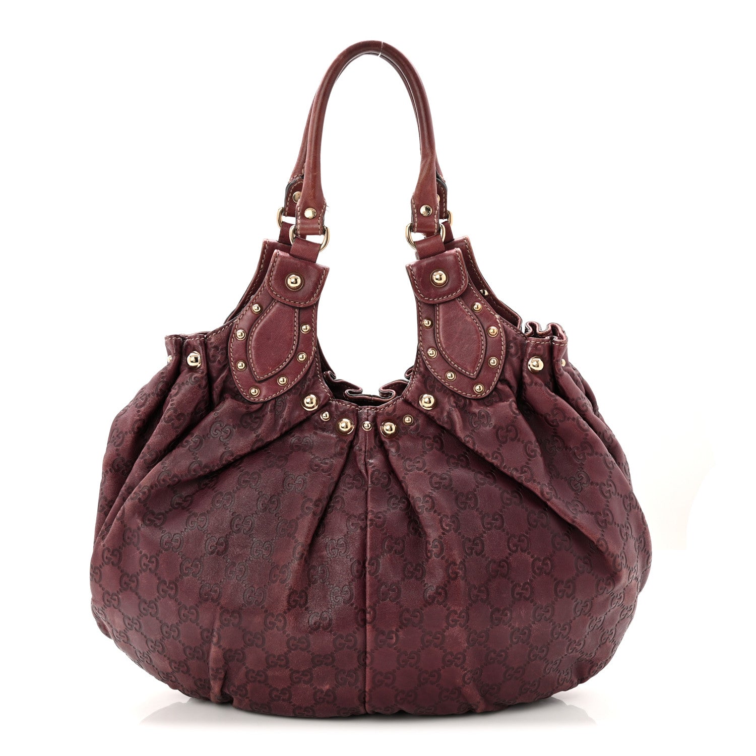 Gucci Guccissima Studded Medium Pelham Shoulder Bag Purple 1 of 11