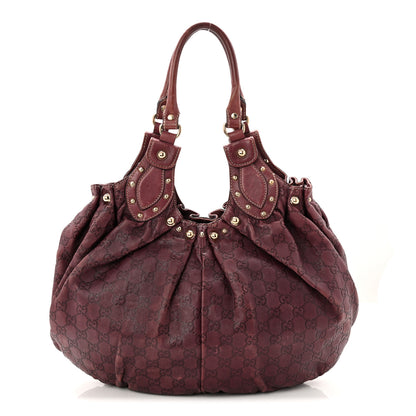 Gucci Guccissima Studded Medium Pelham Shoulder Bag Purple 1 of 11