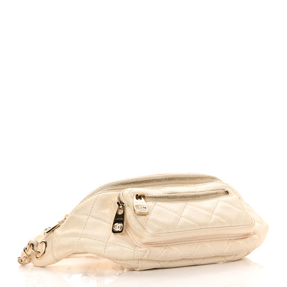 Chanel Calfskin Quilted All About Waist Belt Bag Light Beige 4 of 16