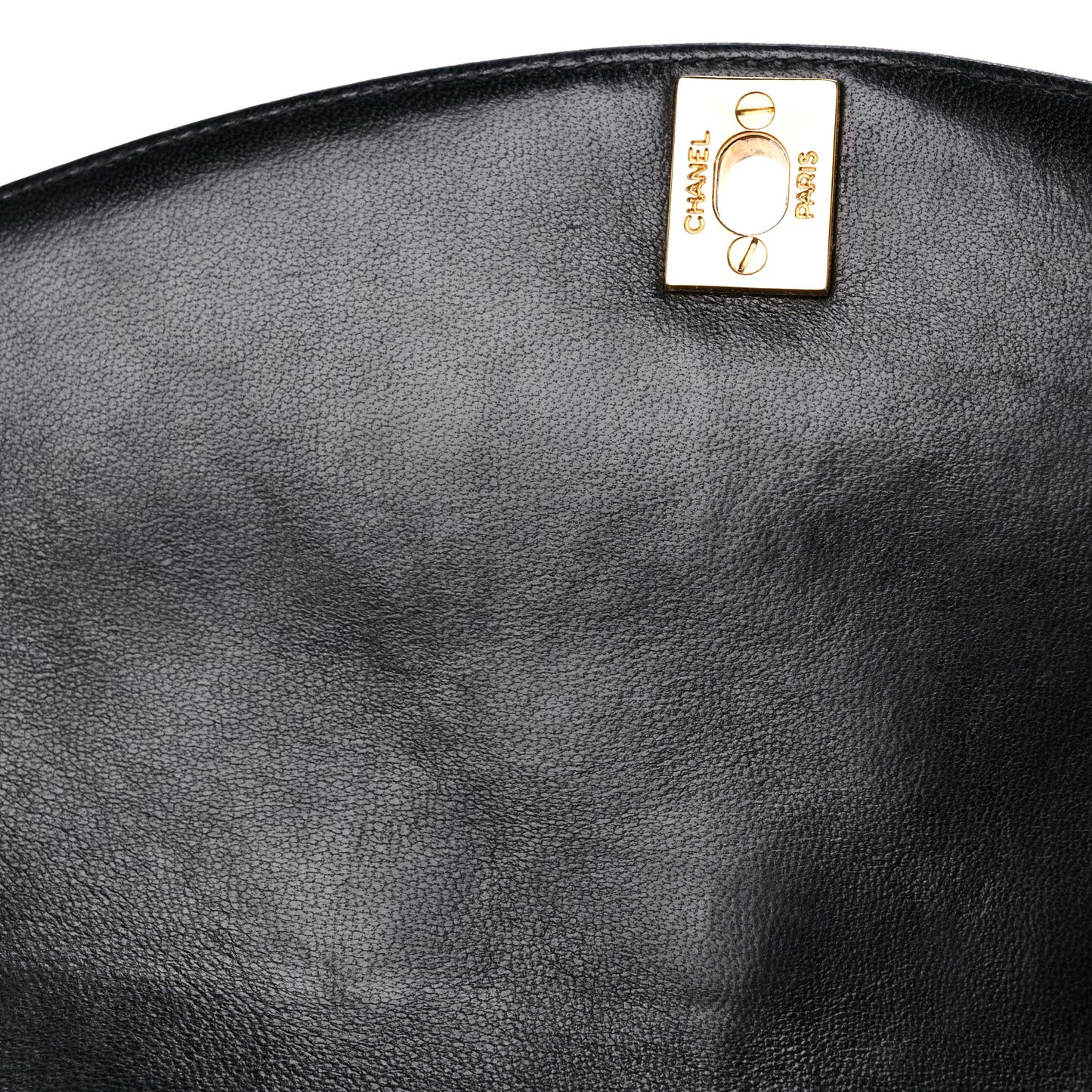 Lambskin Quilted Small Single Flap Black
