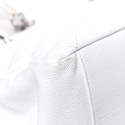 Chanel Caviar Quilted Grand Shopping Tote GST White 9 of 15