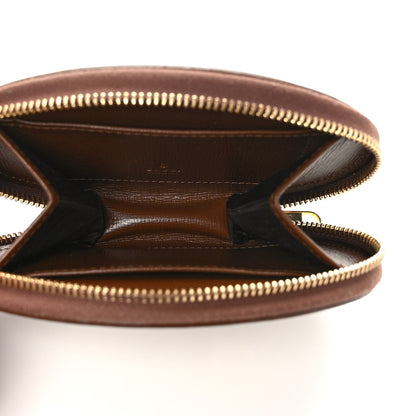 Gucci GG Supreme Monogram Azalea Calfskin Horsebit 1955 Coin Case Beige Ebony Brown Sugar 5 of 6