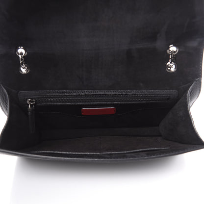 Valentino Garavani Patent Pebbled Calfskin Medium Rockstud Demilune Shoulder Bag Black 5 of 9
