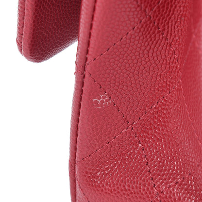 Chanel Caviar Quilted Medium Double Flap Dark Red 11 of 12