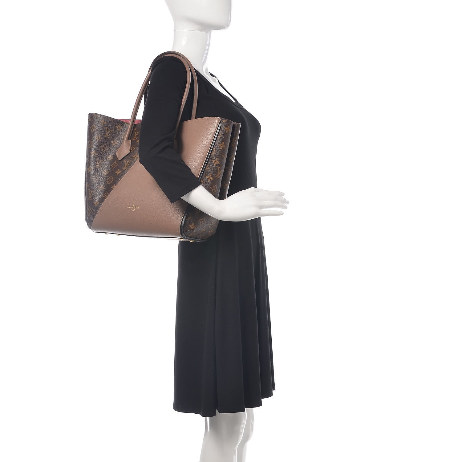 Louis Vuitton Calfskin Monogram Kimono Tote Taupe Glace 2 of 8