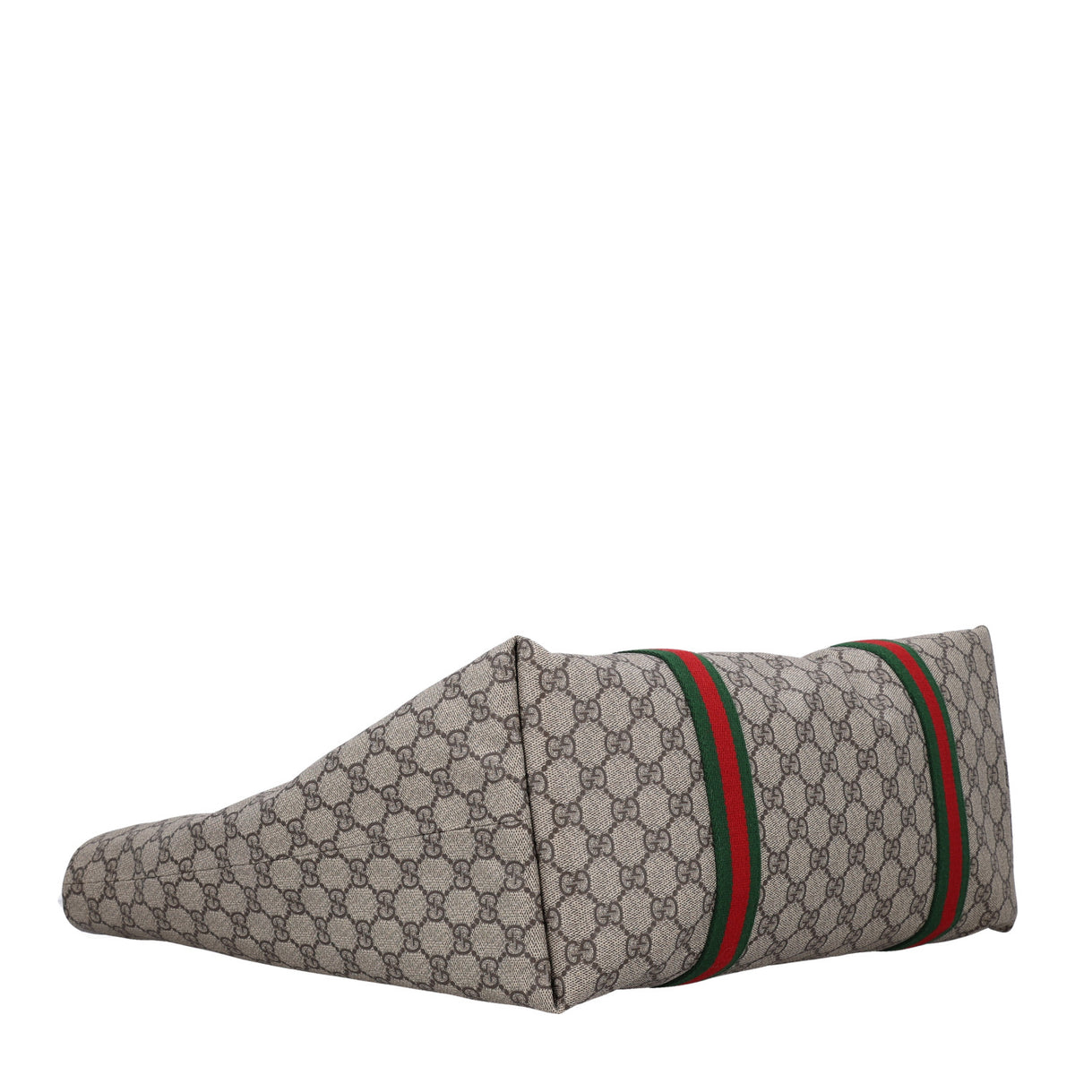 Gucci Tender GG Supreme Monogram Textured Dollar Calfskin Web Tote Beige Ebony New Acero 4 of 10